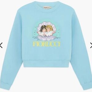 Fiorucci Venus Light Blue Angel Graphic Sweatshirt. Rare.